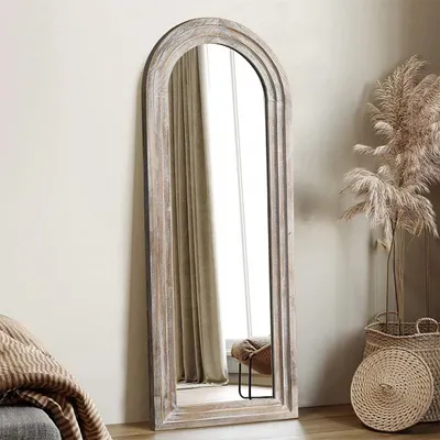 Produktbild von Ganzkörperspiegel  Standspiegel Garderobenspiegel Vintage-Spiegel 180x80cm Ganzkörperspiegel Weiß 【ZGJ4565-BAI】