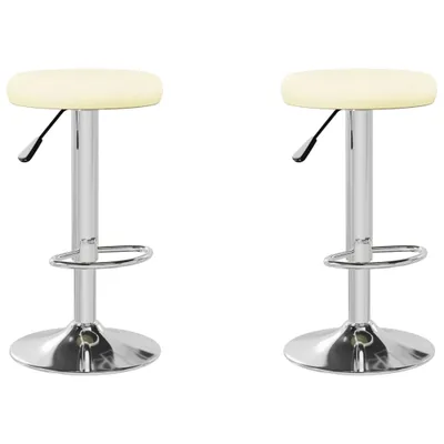 Produktbild von Barhocker 2 Stk. Creme Kunstleder