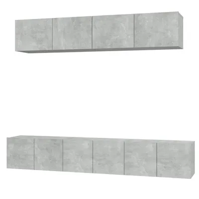 Produktbild von vidaXL 5-tlg. TV-Schrank-Set Betongrau Holzwerkstoff
