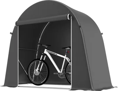 Produktbild von Outsunny Garagenzelt 245x120x200 cm wasserdicht Fahrradgarage Dunkelgrau