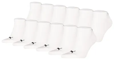 Produktbild von PUMA Uni Sneakersocken, 12er Pack - Sneaker Plain ECOM 12P, Logo, einfarbig Weiß 47-49