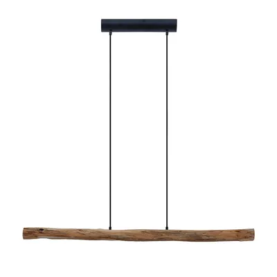 Produktbild von Lindby LED-Hängeleuchte Nekala, schwarz, Holz, Länge 120cm
