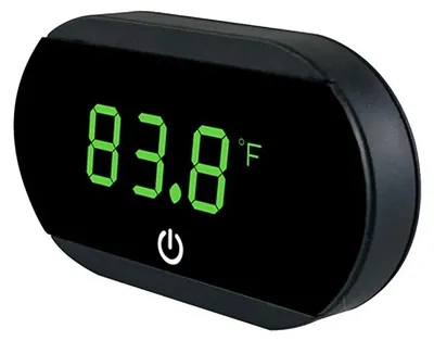 Produktbild von Digitales Aquariumthermometer mit LED-Display, Touch-Bedienung und °C/°F-Umschaltung - Schwarz