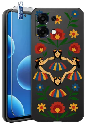 Imagen del producto de Funda para Oppo A6 Pro 5G con diseños, de silicona mate, con cristal protector 9H