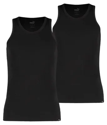 Produktbild von 2 er Pack Puma Basic Tank Top Men Herren Unterhemd Rundhals  , Farbe:Black, Bekleidungsgröße:M
