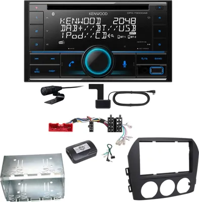 Produktbild von Kenwood DPX-7300DAB Bluetooth Digitalradio USB CD Einbauset für Mazda MX-5 NC