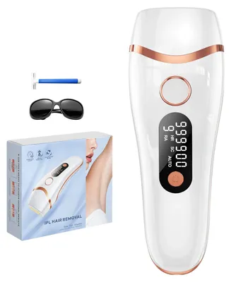 Produktbild von IPL Haarentfernungsgerät - Laser Epilierer - Dauerhafte Haarentfernung, Unbegrenzte Lichtimpulse - 3 Intensitätsstufen - Aufsatz Für Empfindliche Zonen - EU-Stecker - Weiß