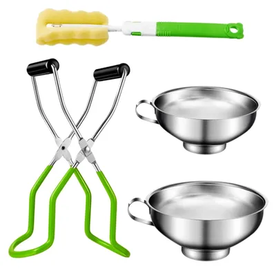 Produktbild von Einmachset mit Glasheber, Pinsel und Trichterbürsten aus Edelstahl