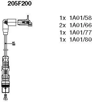 Produktbild von BREMI 205F200 Zündkabelsatz Zündleitungssatz für VW Golf IV Variant (1J5) PASSAT Variant (3B5) Bora Limousine (1J2) Bora Variant (1J6)