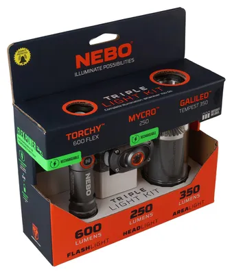 Zdjęcie produktu dla NEBO NEB-BND-0004-H, Hand flashlight + Headband flashlight, Czarny, IPX7, LED, 1 lamp(y), 15 lm