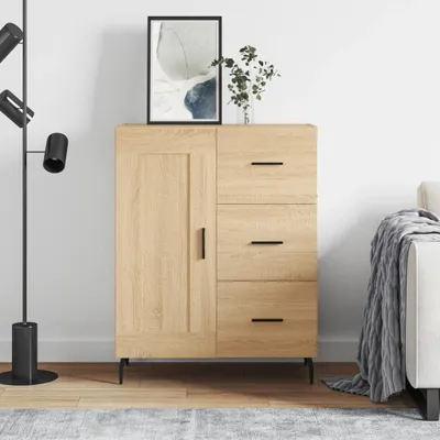Produktbild von The Living Store Sideboard Sonoma-Eiche 69,5x34x90 cm Holzwerkstoff