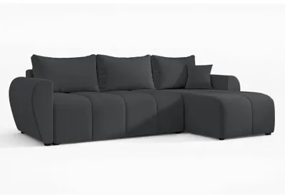 Produktbild von AX LIVING Eckcouch mit Schlaffunktion Malatya L Mini Sofa Dunkelgrau R