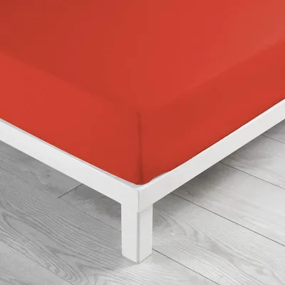 Obrázek produktu pro Bavlněná prostěradlo na postel pro dva – červená – 180 x 200 cm