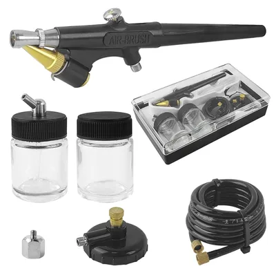 Obrázek produktu pro Profesionální sada pro airbrush, včetně adaptéru a regulátoru tlaku vzduchu, určená pro modelářství a líčení