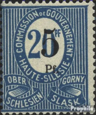 Produktbild von Briefmarken Oberschlesien 1920 Mi 10 mit Falz Ziffern