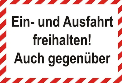 Produktbild von vianmo Holzschild 20x30 cm Ein-und Ausfahrt freihalten