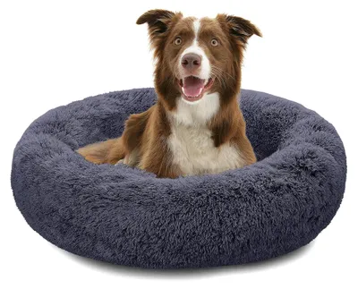 Produktbild von Hundebett Orthopädisch - Donutbett - Waschbar - Plüschig - Geeignet für Große/Kleine Hunde - Weicher Schlafplatz - Haustierbett