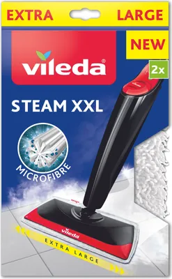 Produktbild von Vileda Steam XXL, Stoffauflagen, Weiß, Mikrofaser, 400 mm, 2 Stück(e)