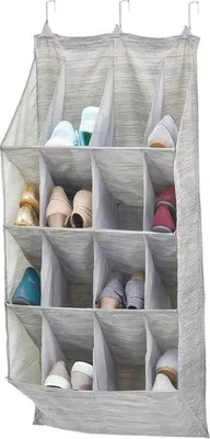 Produktbild von Hängeregal mDesign hängendes Schuhregal Türregal Beige-Grau 16 Fächer