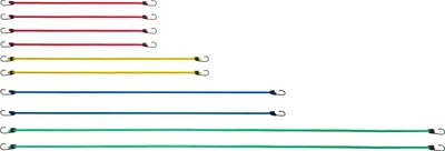 Obrázok produktu pre BLACK+DECKER Sada 10 gumových pásov - Elastické laná do batožiny do auta - 60/80/100/150 cm