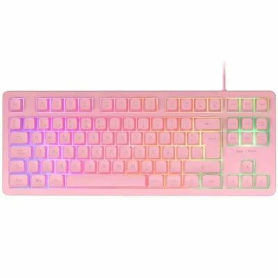 Zdjęcie produktu dla Mars Gaming MK023, Przewodowa, USB, Membranowa, QWERTY, RGB LED, Różowy