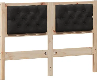 Obrázek produktu pro vidaXL Čelo postele jiné hnědé a černé 135 cm z masivního borovicového dřeva