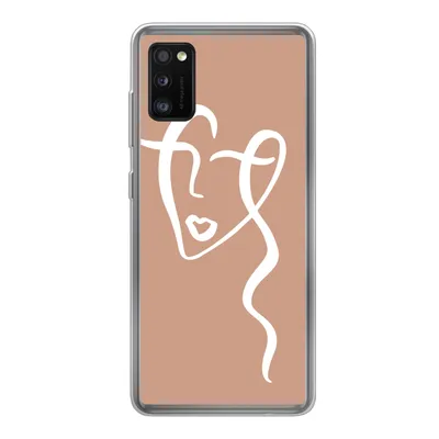 Produktbild von MuchoWow® Handyhülle Schutzhülle Hülle für Samsung Galaxy A41 Frau - Gesicht - Abstrakt Silikon Softcase Handy Hülle - Mobiltelefon
