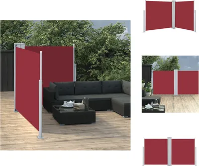 Obrázok produktu pre vidaXL Výsuvná bočná markíza červená 100 x 600 cm - Slnečníky