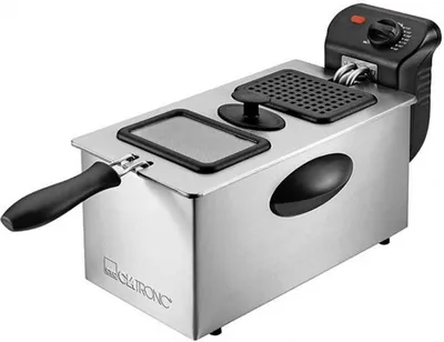 Produktbild von Frytownica ze stali nierdzewnej Clatronic FR 3587, pojemność 3 litry, 2000 W, bezstopniowy termostat, izolowane termicznie uchwyty, łatwa do czyszczenia