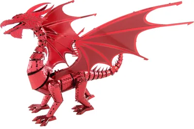 Zdjęcie produktu dla Metal Earth Red Dragon, Zestaw do budowania, Metal