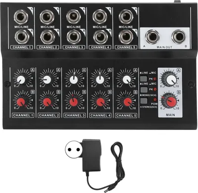 Produktbild von 100-240V Tragbarer 10-Kanal Stereo Audio Sound Mixer Karaoke Mikrofon Verstärker KonsoleEU Stecker