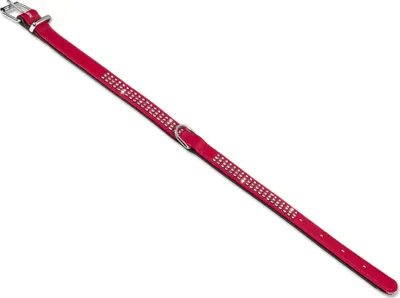Immagine prodotto di Collare Nobby Crystal a tre file 52 cm (38-46 cm), 22/24 mm rosso