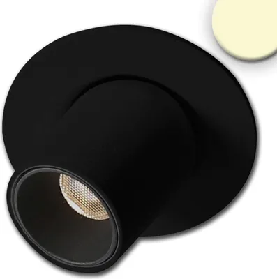 Produktbild von ISOLED LED Einbauleuchte Pipe MiniAMP schwarz, 3W, 24V DC, warmweiß, dimmbar