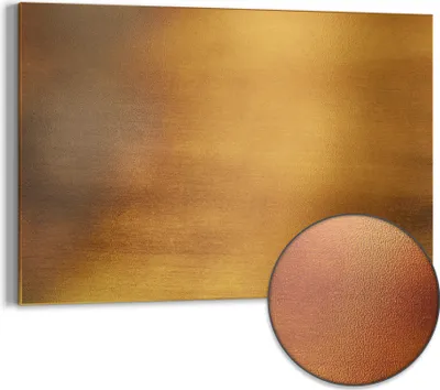 Produktbild von DEQORI Magnettafel Metall 60x40 cm 'Gebürstetes Goldblech' Whiteboard Pinnwand Büro