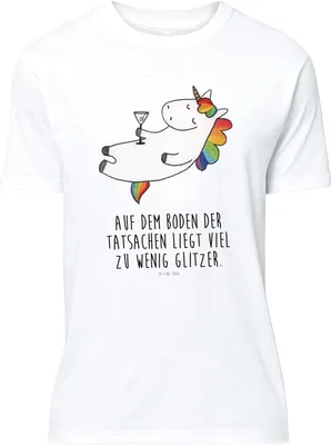Produktbild von Mr. & Mrs. Panda T-Shirt Einhorn Cocktail - Weiß - Geschenk, Caipirinha, S, Party, Unicorn, mit Spruch, Statementshirt, Shirt, Geburtstag, Rum, Einhörner, Tshirt