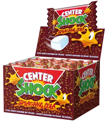 Zdjęcie produktu dla Guma do żucia Centre Shock Cola extra sour z płynnym nadzieniem 400g