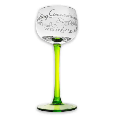 Image de 6 Verres à Vin d'Alsace décor CEPAGES