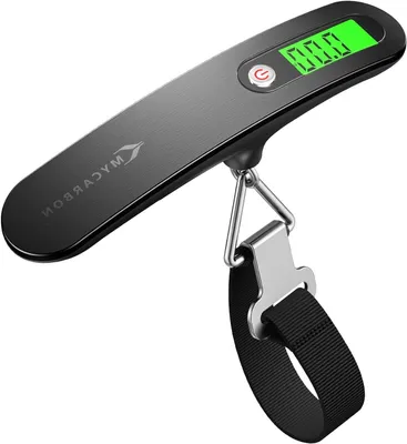 Image de Balance pour valises - Balance numérique pour bagages - Pour peser les bagages - Fonction tare - 50 kg - Noir