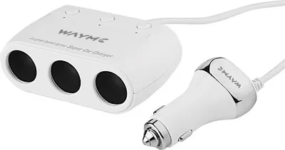 Immagine prodotto di WAYME Sdoppiatore accendisigari 12/24V triplo con interruttori + 2x USB QC3.0 + 2x USB 3.6A, cavo 120 cm