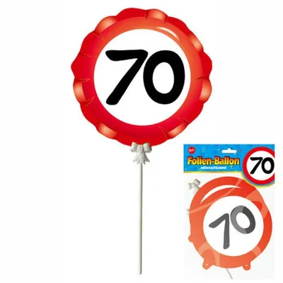 Produktbild von 3 tlg. Folien-Ballon 70 selbstaufblasend Kunstsoff 18 cm Partydekoration Geburtstag