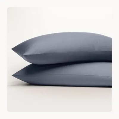 Image de Ensemble de 2 housses de coussin 40 x 80 cm en bleu