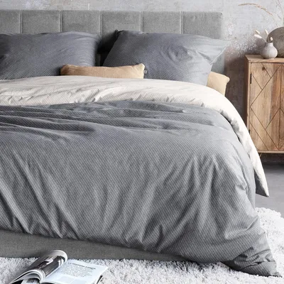 Produktbild von Irisette Edel-Feinbiber Bettwäsche Koala 8487 grau 135x200 cm + 80x80 cm