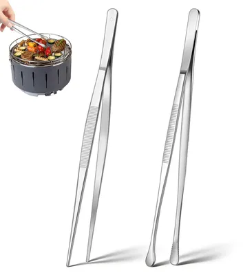 Image de Pince de cuisine - Lot de 2, 30 cm, en acier inoxydable - Pince de cuisine multifonctionnelle pour cuisiner, griller et servir