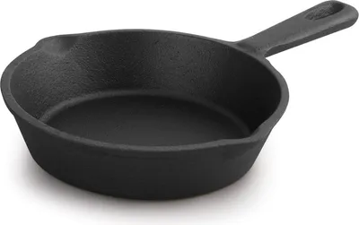 Produktbild von 12x Brat- Servierpfanne mit Stielgriff ø 16 cm Gusseisen schwarz
