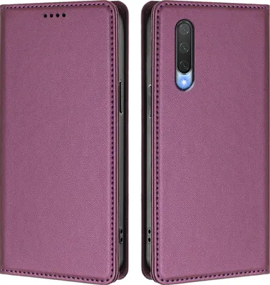 Immagine prodotto di Custodia in pelle per Xiaomi Mi CC9e / Mi A3, custodia a libro magnetica in Finto cuoio con supporto, viola