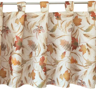 Produktbild von Scheiben-Gardine Blätter Herbst bunt mit Schlaufen 50 x 150 cm