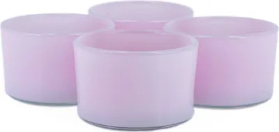 Produktbild von Teelichtgläser klein 51x33mm hellrosa 4er Set