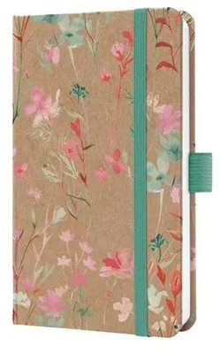Diár, A6, týždenný, 2027, tvrdá obálka, SIGEL "Jolie", Green Floral Serenity