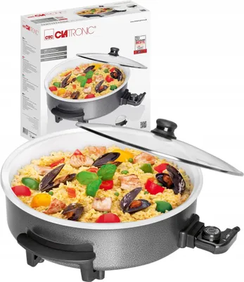 Produktbild von Große XXL Elektrische Bratpfanne Antihaft Teflon 42Cm 1500W Clatronic PP 3570 C