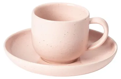 Imagen del producto de Tazas de espresso Casafina con platillo, colección Pacifica, color rosa